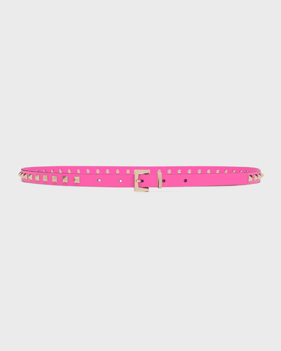 Image 1 of 2: Rockstud Skinny Leather Belt