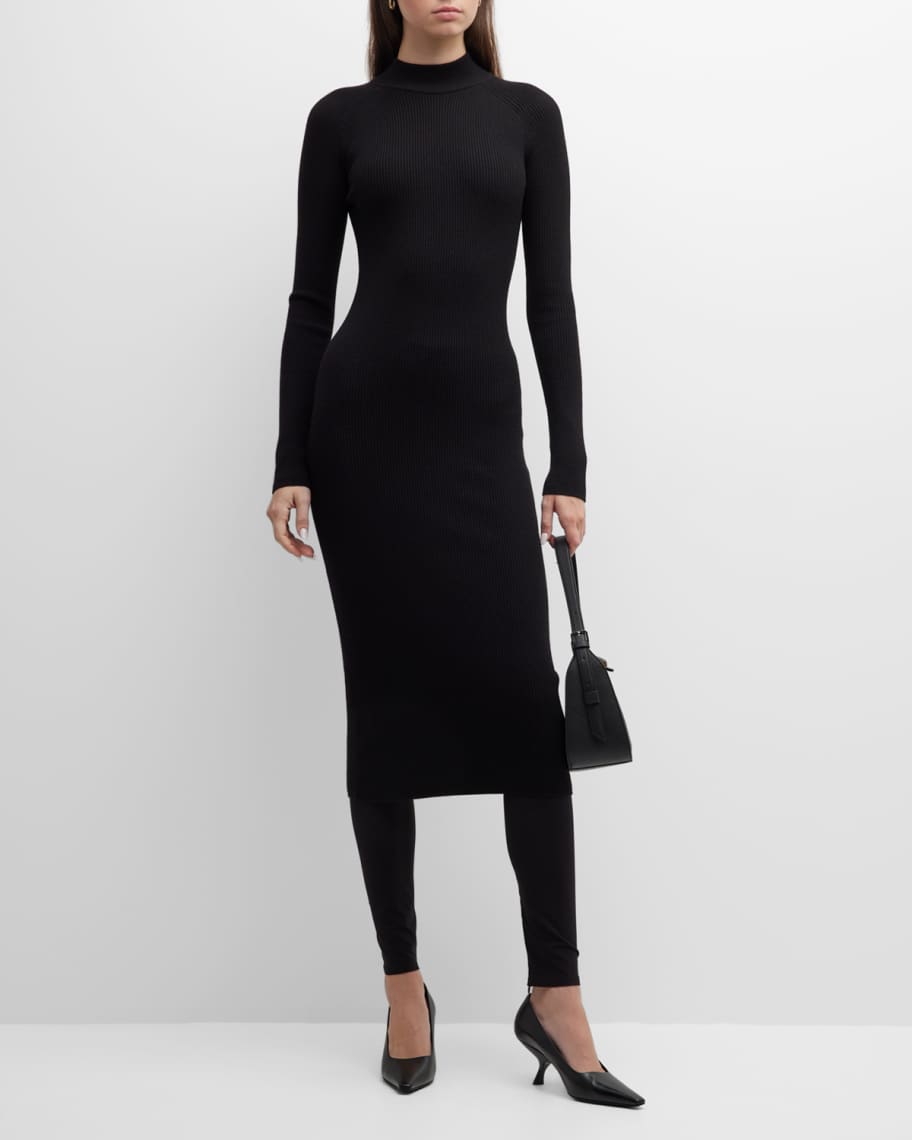 Max Mara Desio Ribbed Midi Dress Neiman Marcus