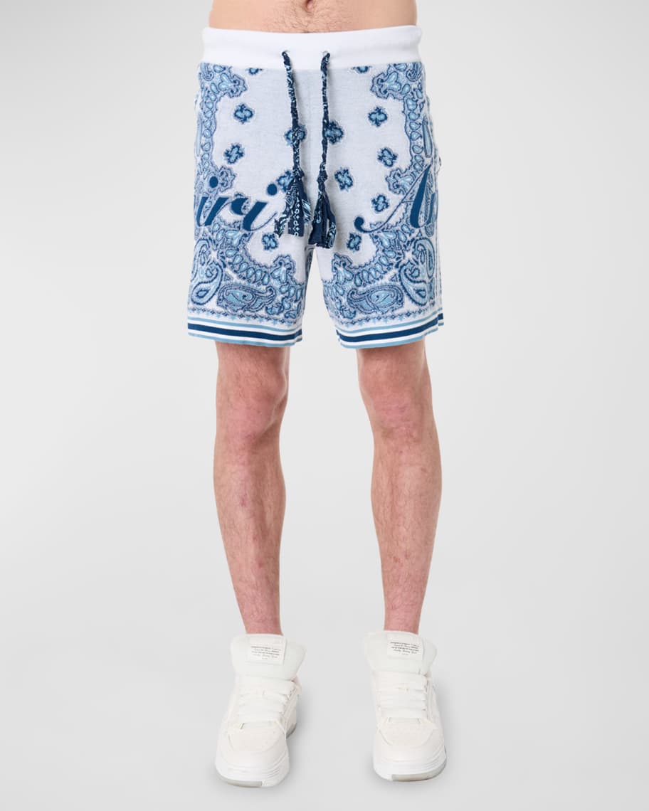 Amiri Men's Cotton Bandana Drawstring Shorts