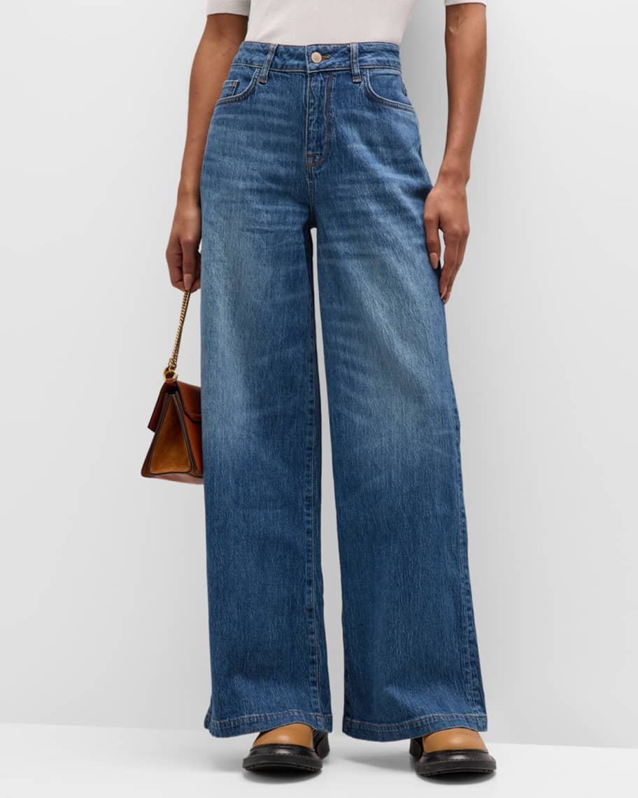 Triarchy Ms. Fonda High Rise Wide-Leg Jeans | Neiman Marcus