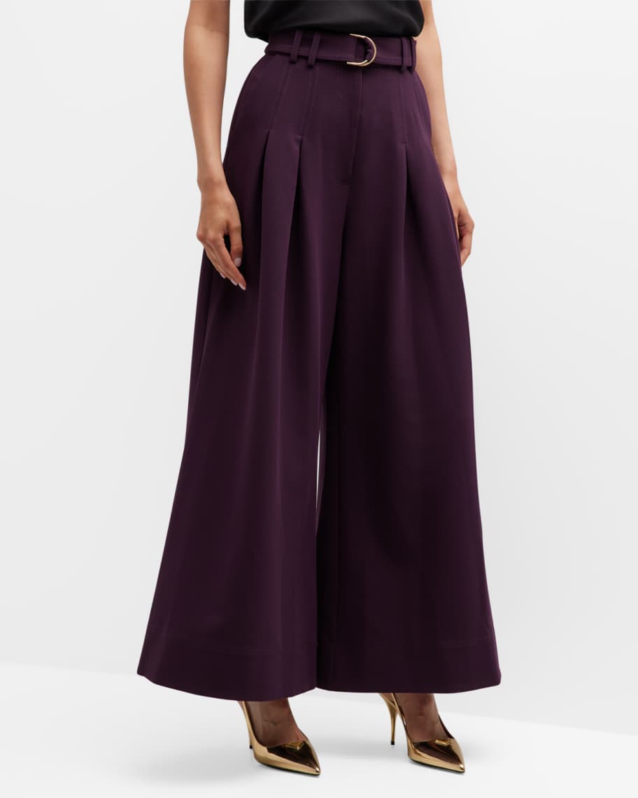 Acler Strathmere Belted Wide-Leg Pants | Neiman Marcus