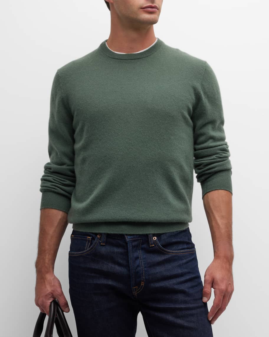 Neiman Marcus Cashmere Collection Men's Cashmere Crewneck Sweater