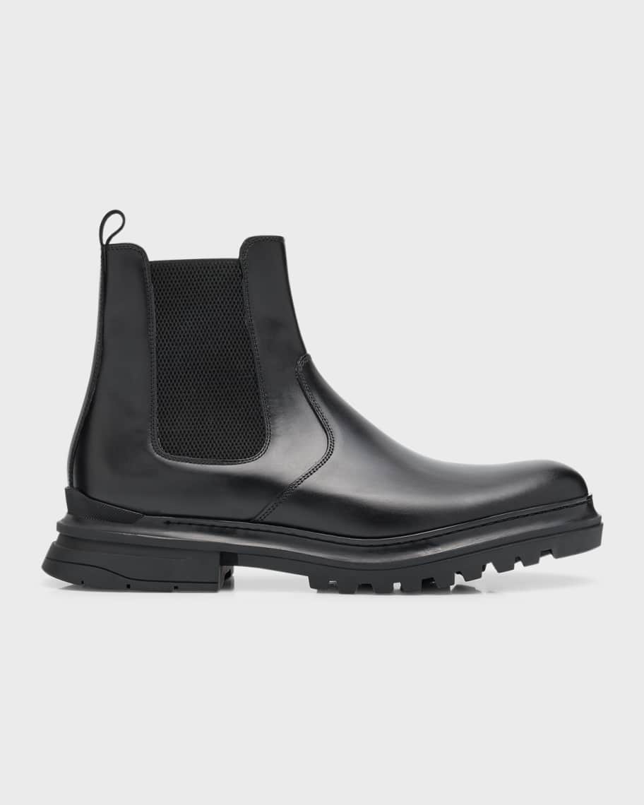 Aquatalia Men s Enrico Weatherproof Leather Chelsea Boots Neiman Marcus