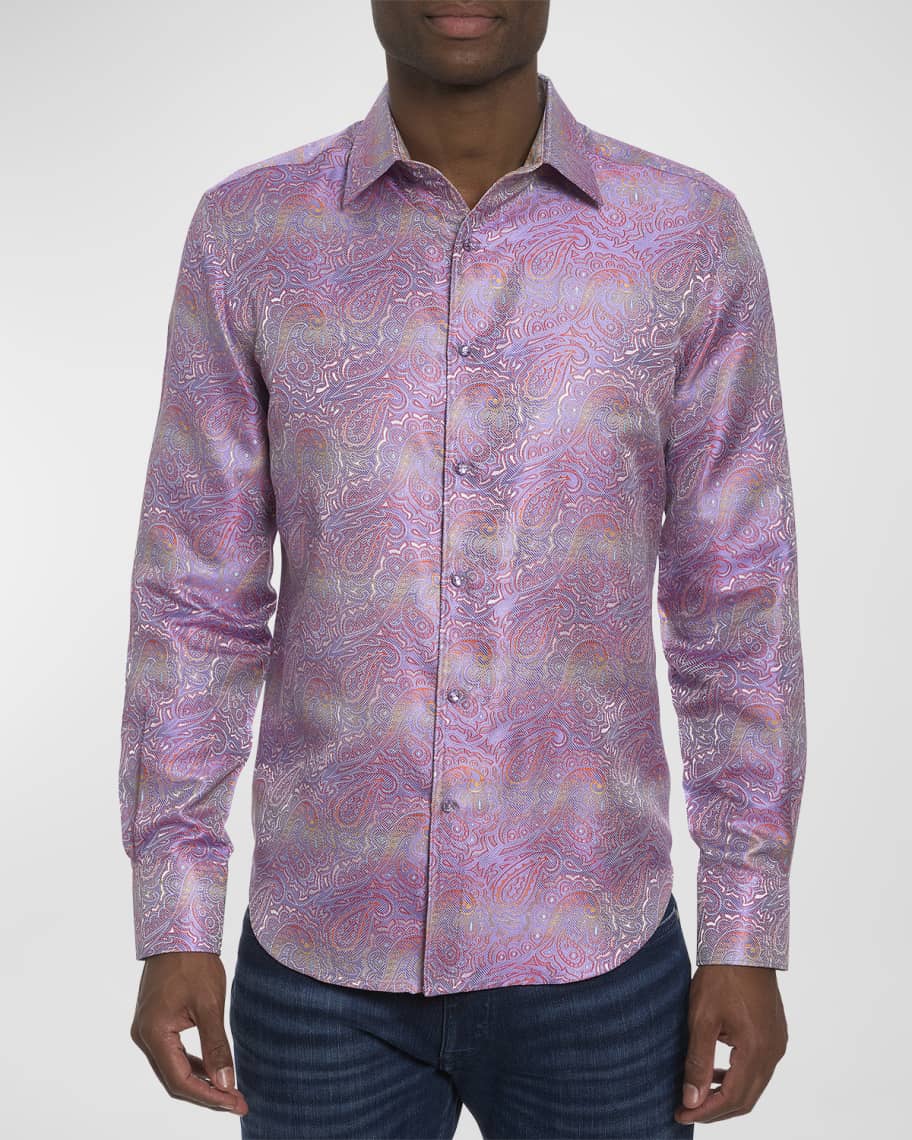 Robert Graham Men's Sophisticate Silk Sport Shirt | Neiman Marcus