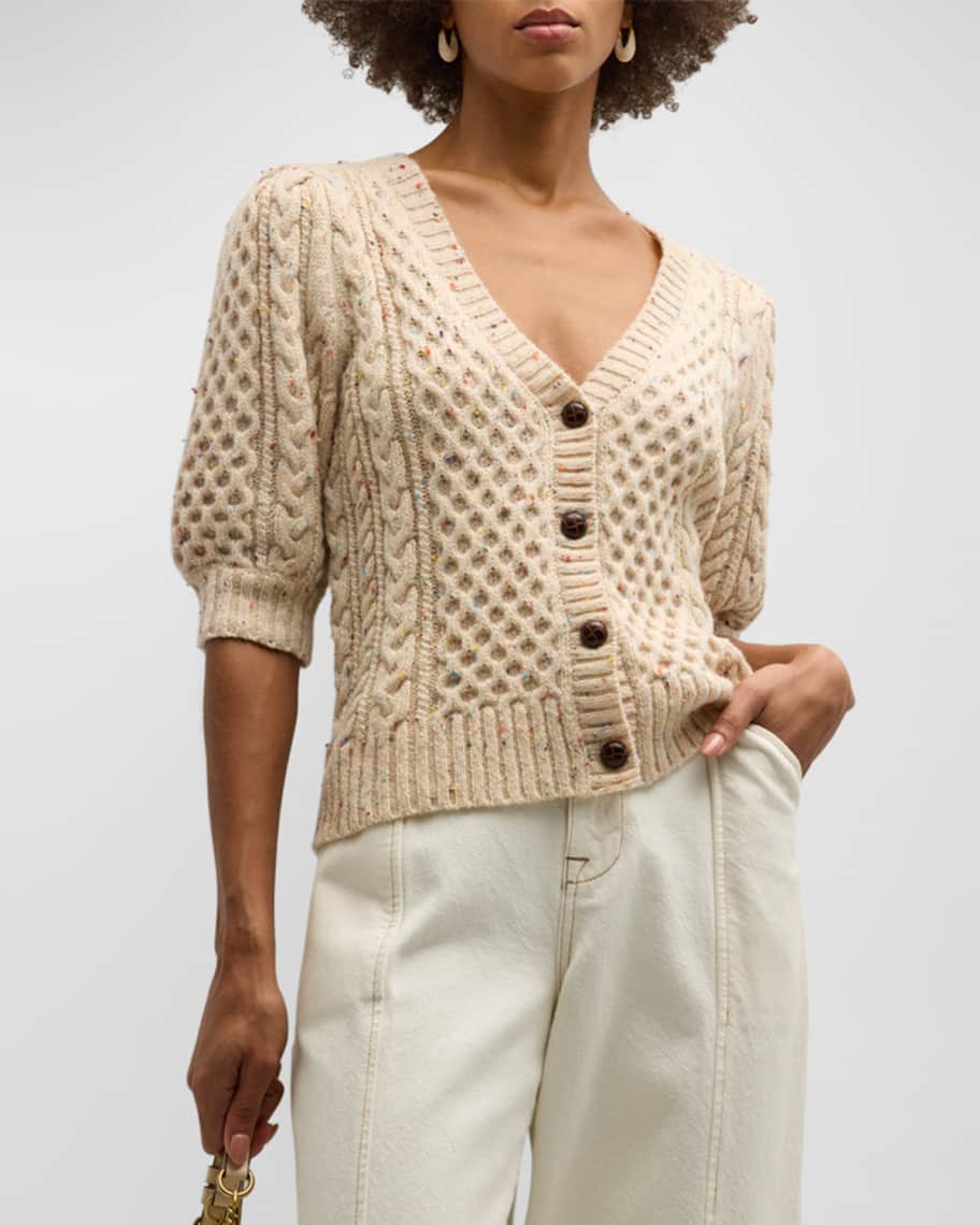 Quiet Night Cable Knit Sweater Cream