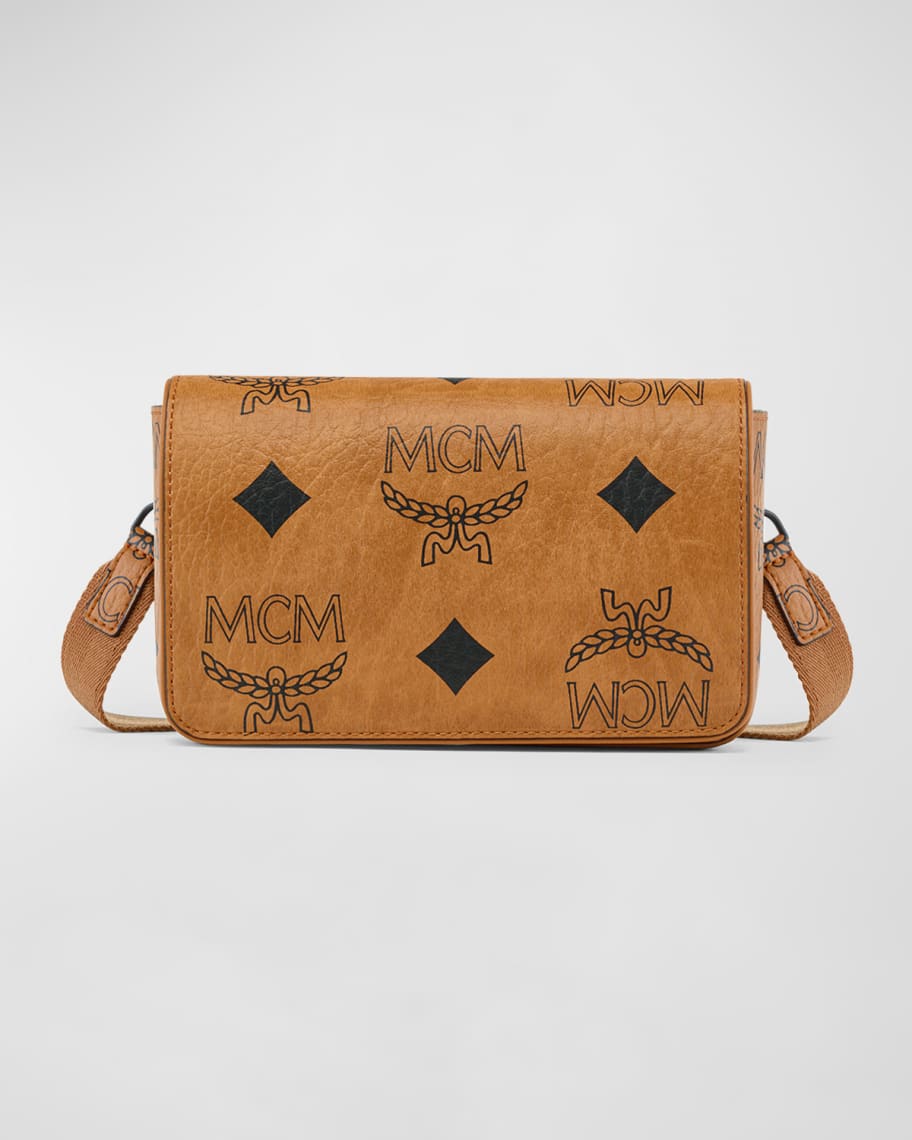 MCM Aren Jumbo Monogram Flap Shoulder Bag Neiman Marcus
