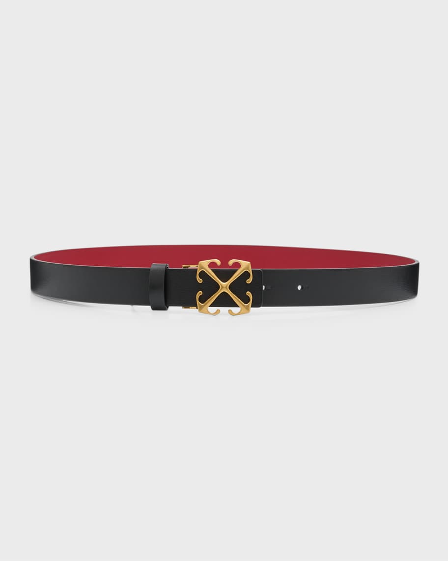 Off-White Black and Red Belt with Gold Buckle Off-White | Accessories | Offwhite Black And Red Belt With  main image 2