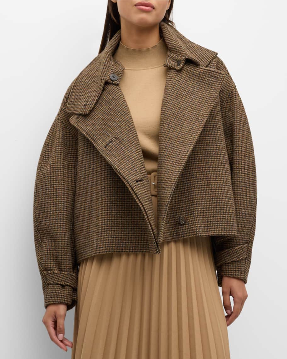 LE17SEPTEMBRE Tweedy TwoWay Neck Jacket Neiman Marcus