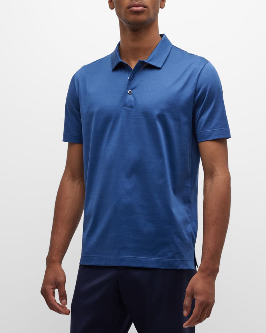 Canali Men's Cotton Polo Shirt | Neiman Marcus