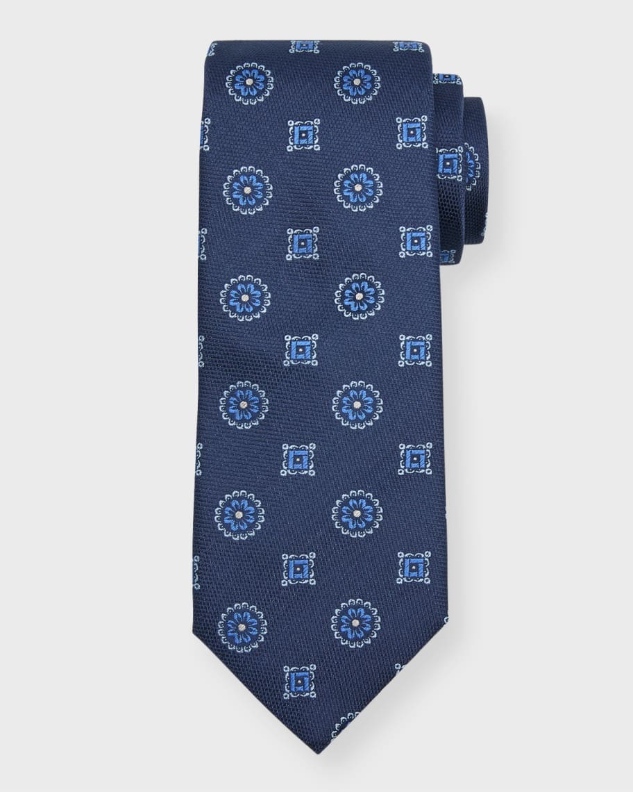 canali medallion silk tie