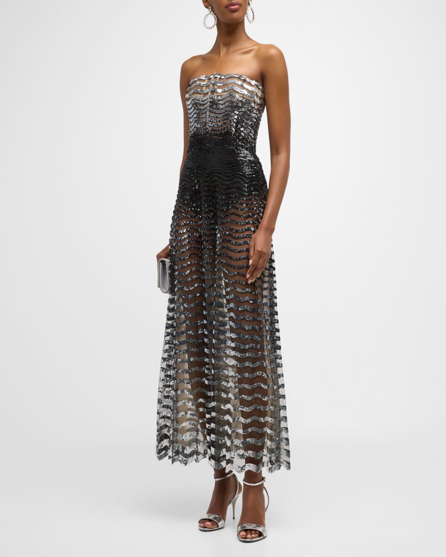 Oscar de la renta sequin dress clearance