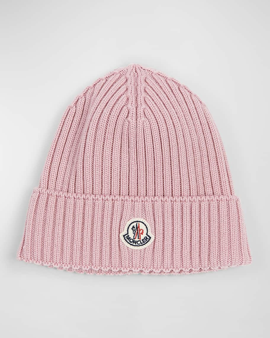 Moncler Rib knit beanie w Moncler patch | Neiman Marcus