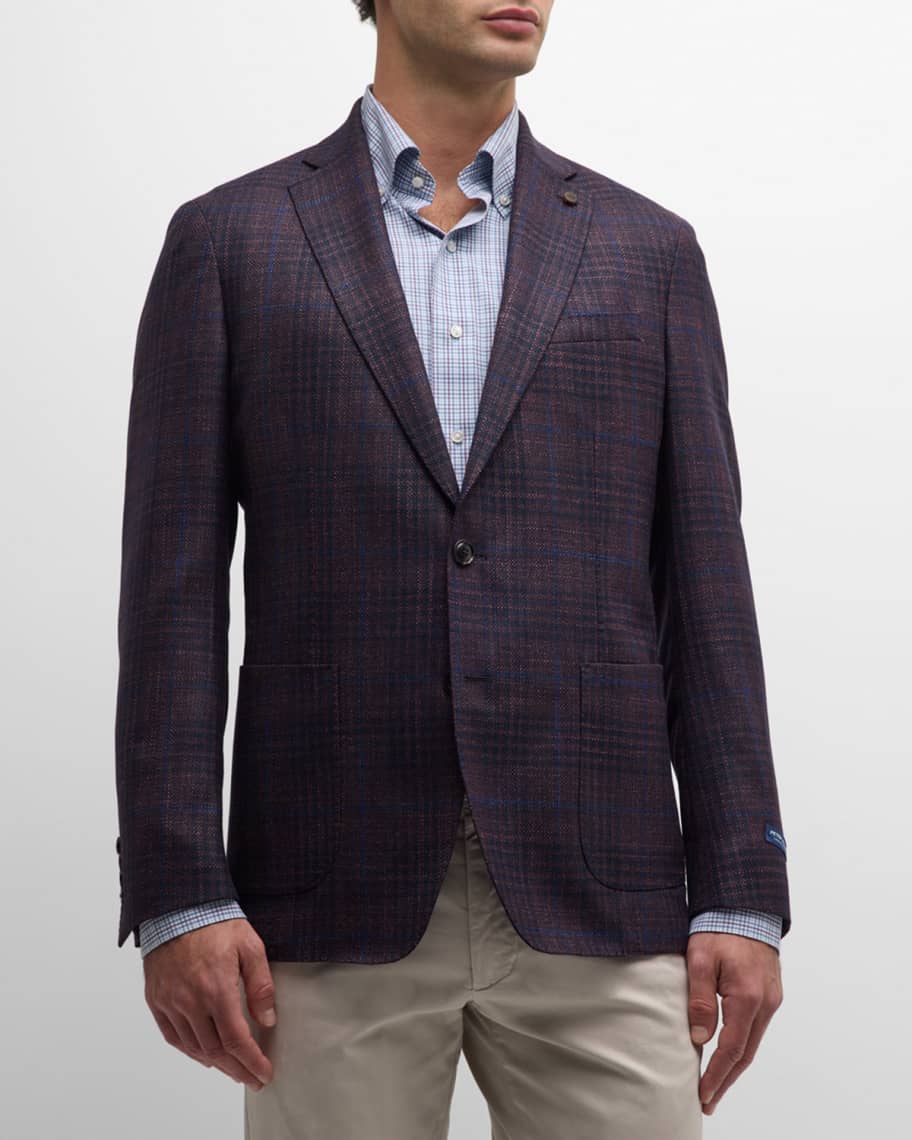 Peter Millar Men s Luton Plaid Two Button Sport Coat Neiman Marcus
