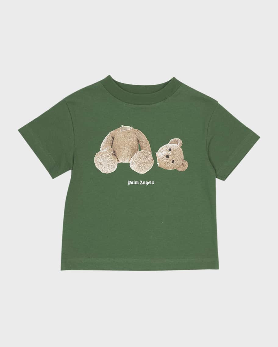 Palm Angels Baby Boys T Shirt In Light Green