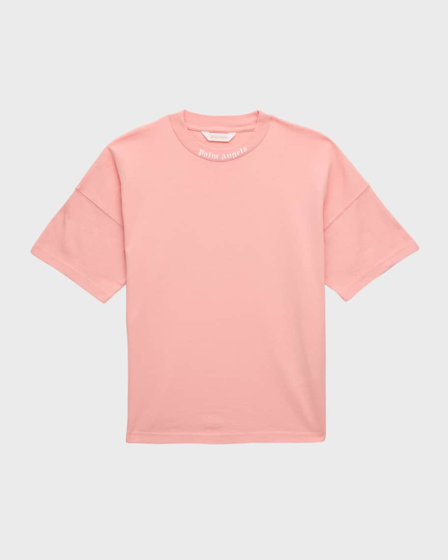 palmangels ロンT 【S size】 Printed cotton jersey T-shirt in pink - Palm Angels Kids