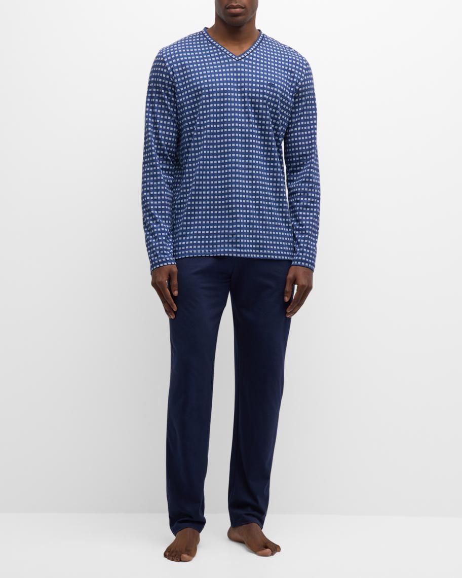 HOM Men's Larry Long Cotton Pajama Set | Neiman Marcus