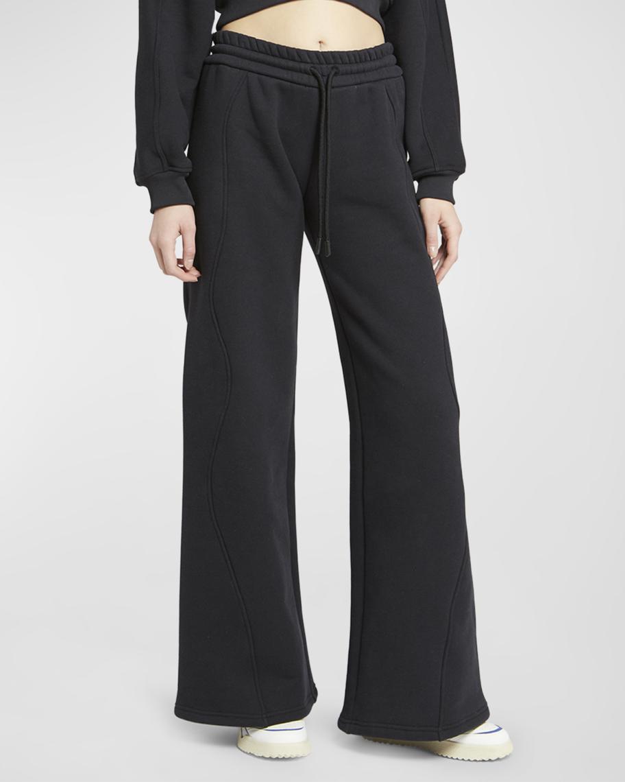 Off-White Round Wide-Leg Drawstring Sweatpants | Neiman Marcus