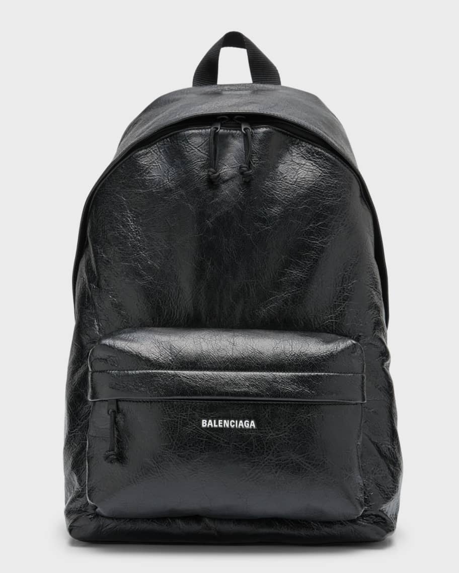 Balenciaga Men's Explorer Leather Backpack | Neiman Marcus
