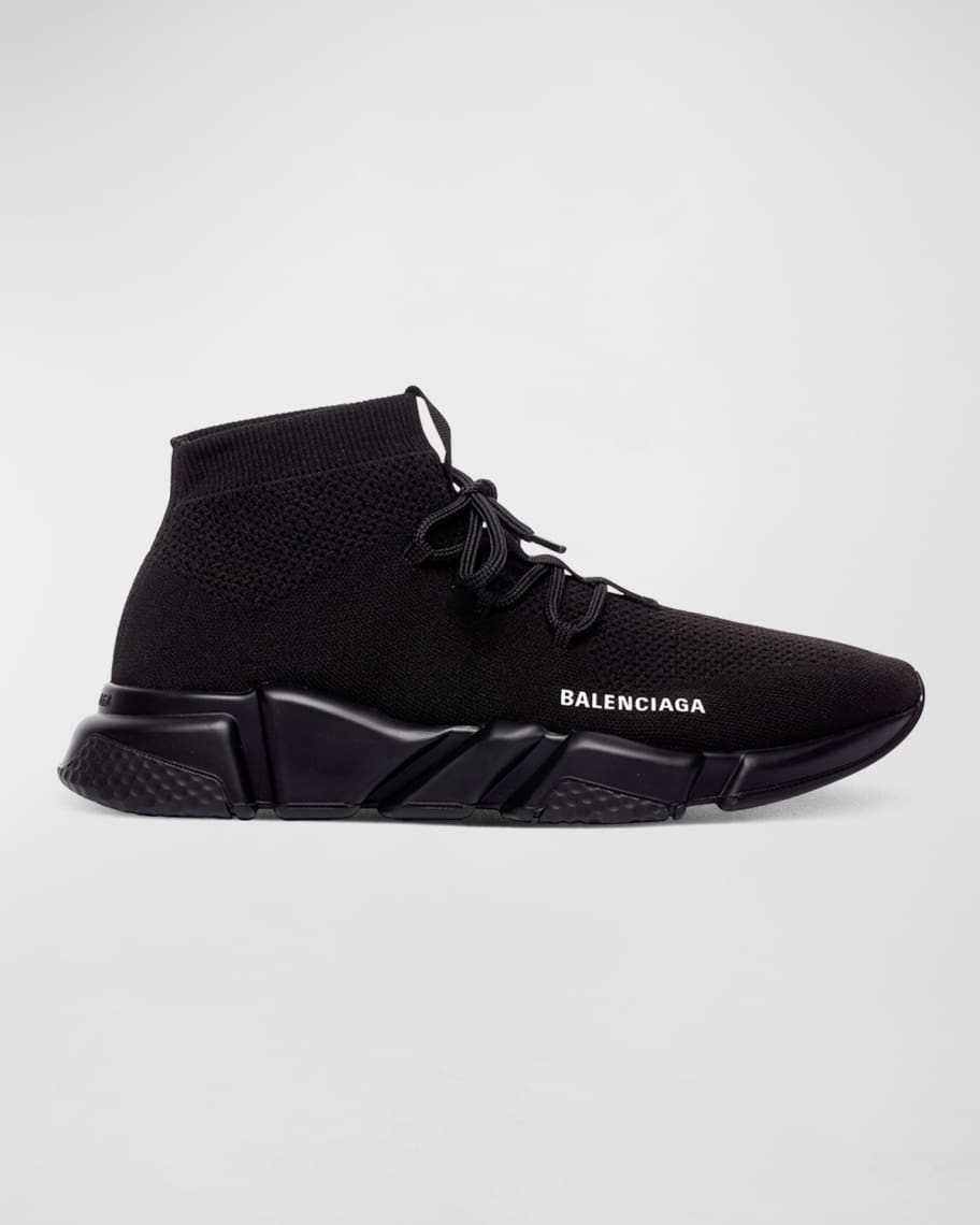 Balenciaga Men&s Speed Knit Sneakers - Black Size 8 M