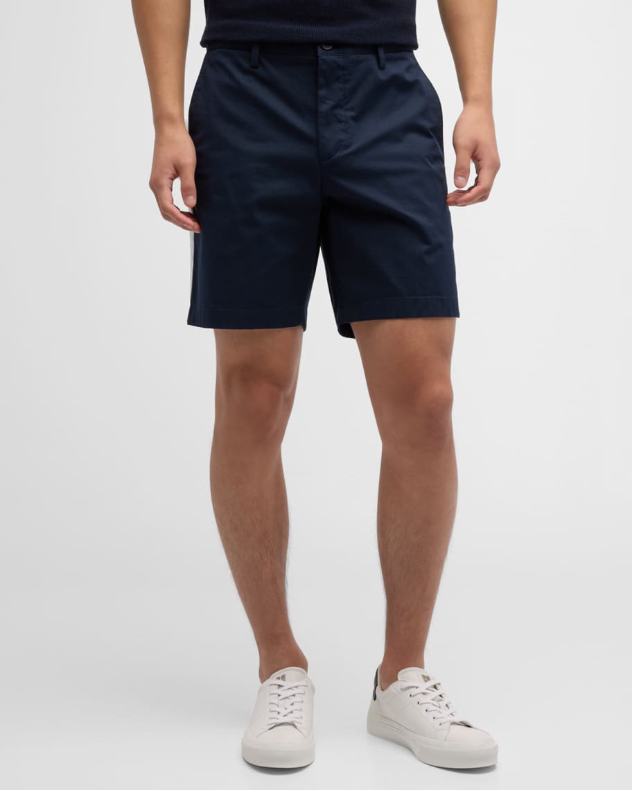 Theory Men's Zaine Side Stripe Shorts | Neiman Marcus