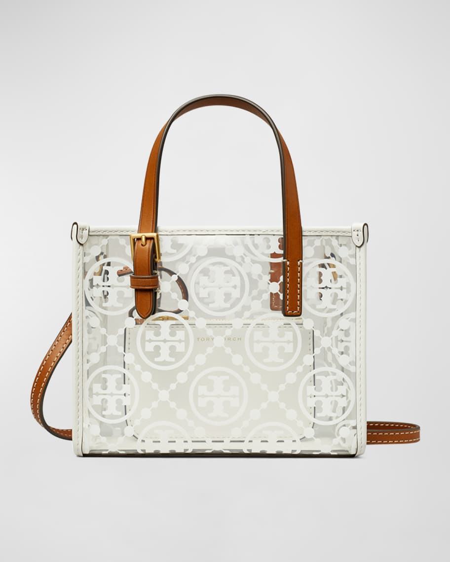 Tory Burch T Monogram Mini Clear Tote Bag Neiman Marcus