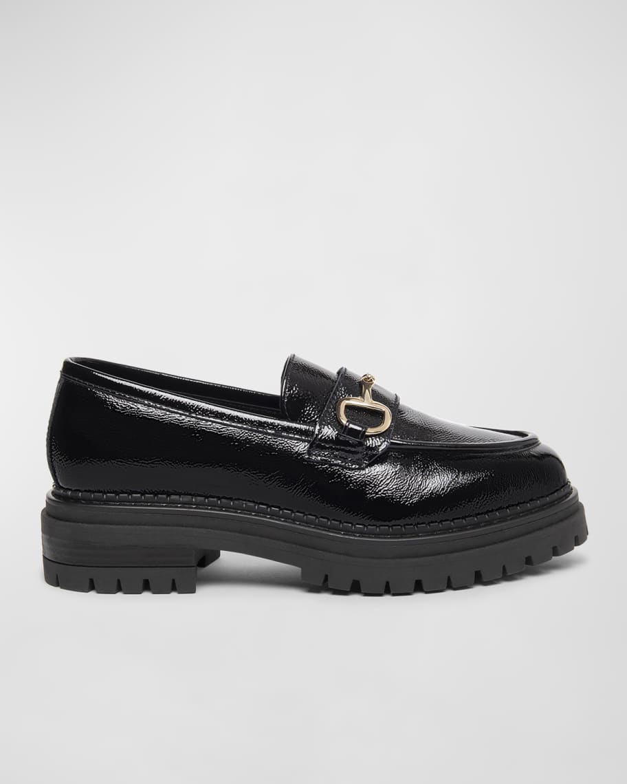 NeroGiardini Leather Bit Strap Loafers | Neiman Marcus