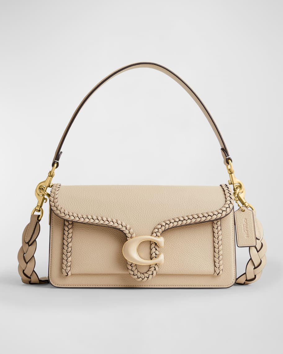 BOMBON M SUPPLE SHINY - Plaited-handle Leather Crossbody Bag