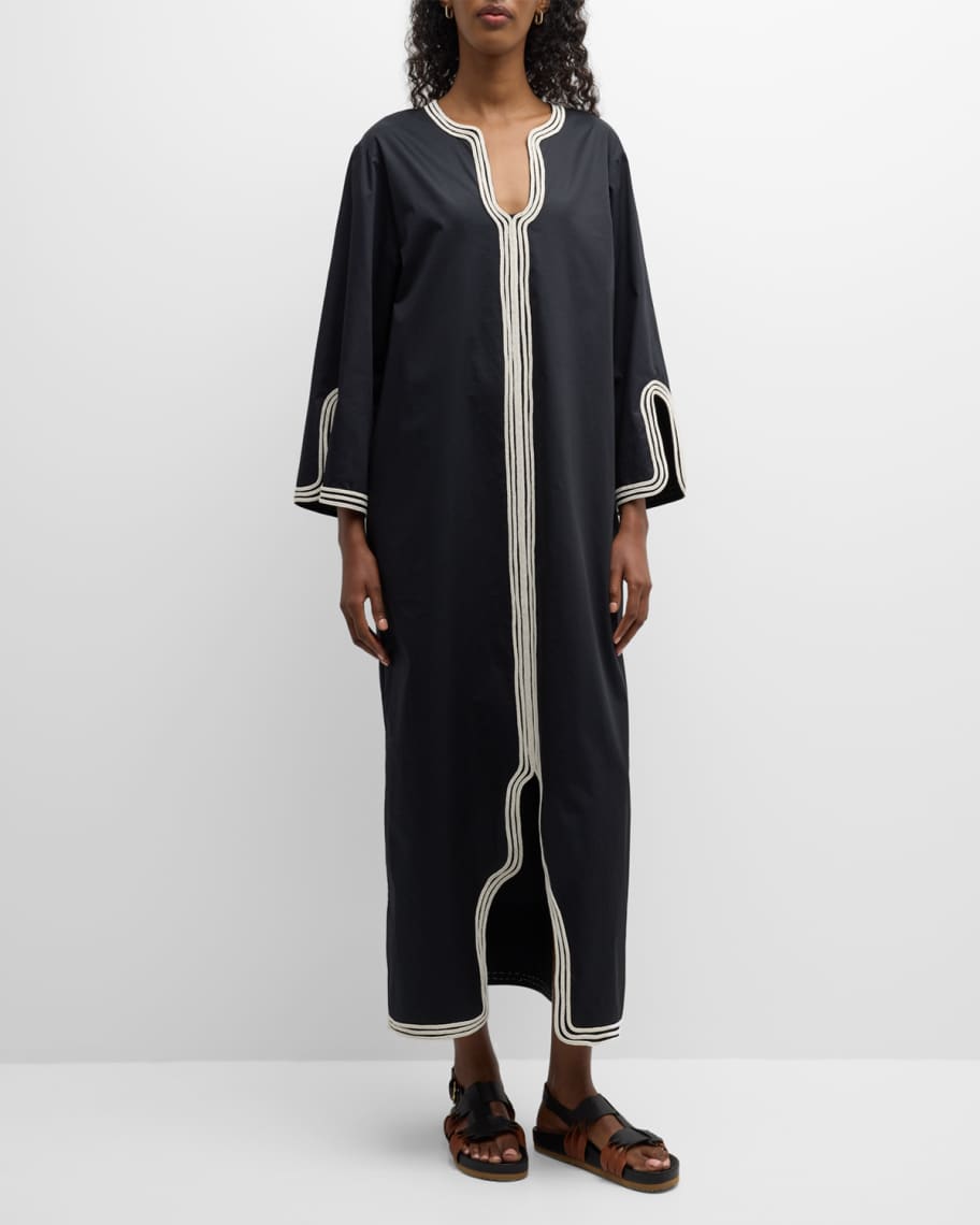 “By Malene Birger” Maylas カフタンドレス Black By Malene Birger Maylas Kaftan-Style Midi Dress | Neiman Marcus