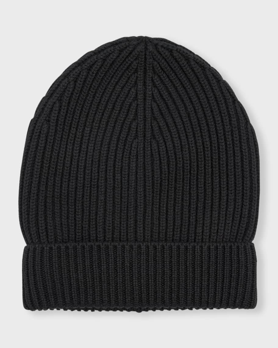 Image 1 of 1: Ribbed Wool & Cashmere Beanie