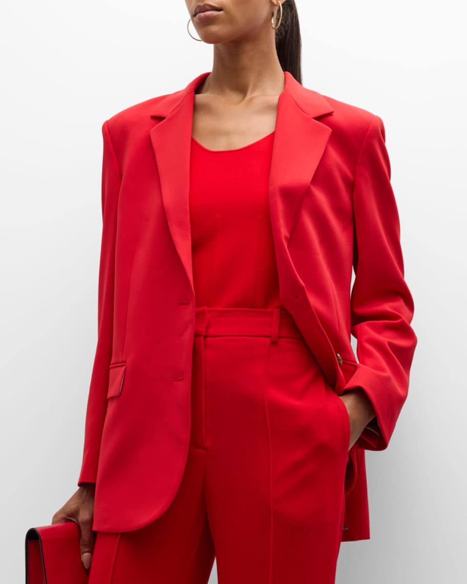 Theory Women's Crepe Staple Blazer, Geranium at  Women's Clothing  store