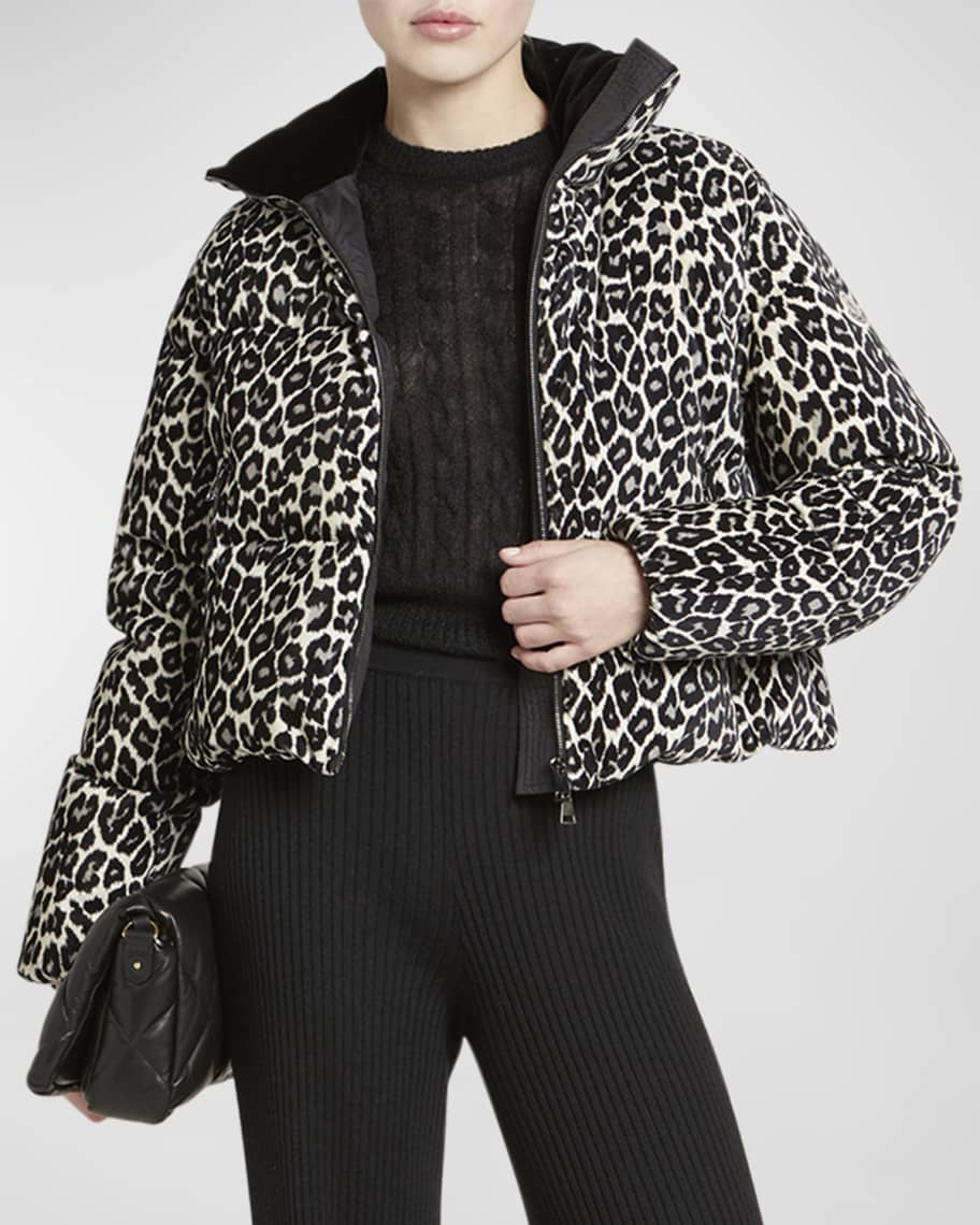 Moncler leopard best sale coat