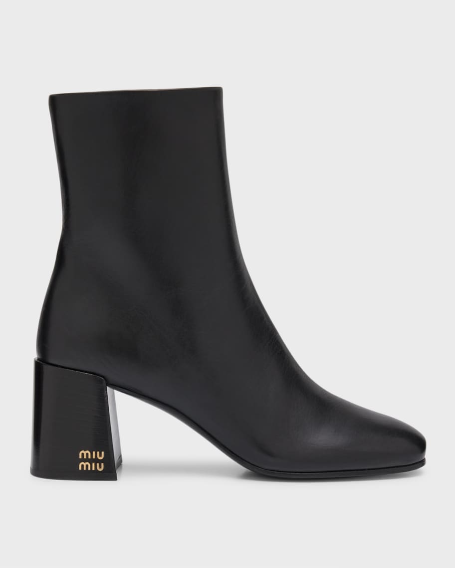 miu miu leather ankle boots