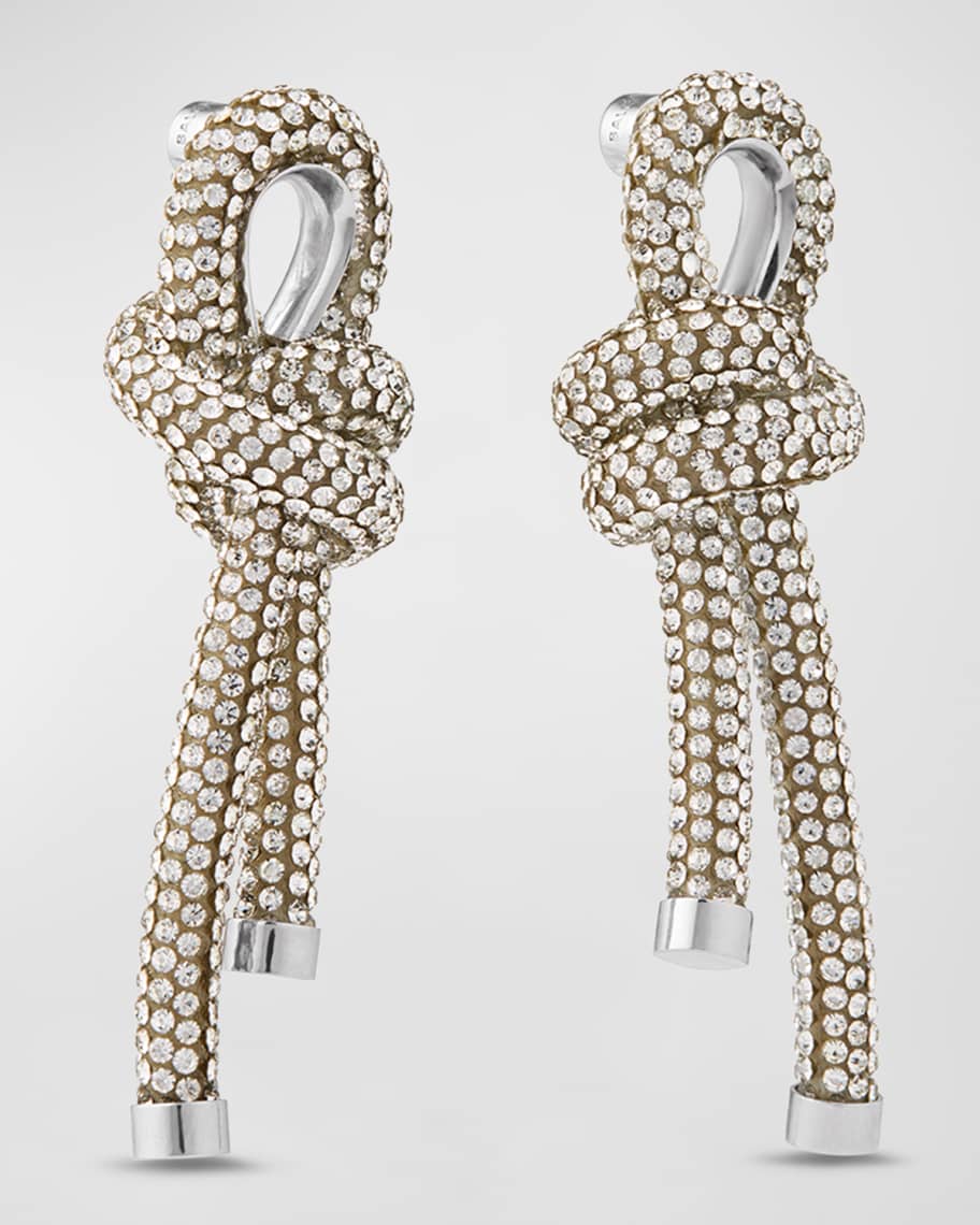 Louis Vuitton Style Sparkly Triple Fleur Earrings