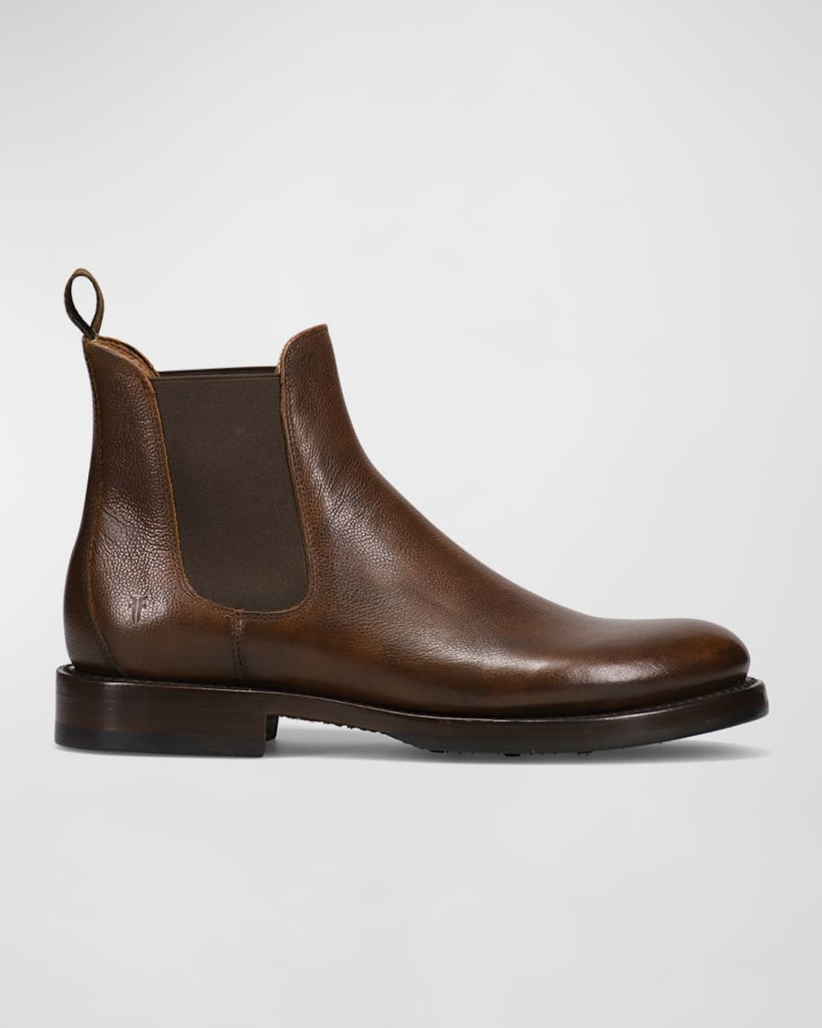 Frye Men's Dylan Grained Leather Chelsea Boots | Neiman Marcus