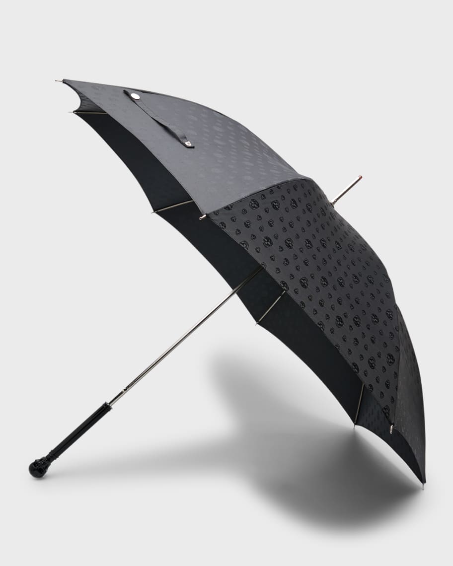 McQueen Embellished Skull Long Umbrella | Neiman Marcus