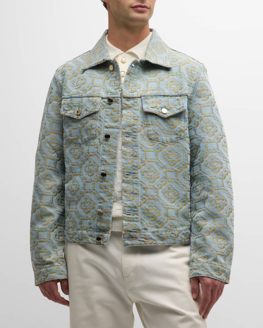 Made To Order Monogram Patchworked Portrait Denim Jacket - Men -  Ready-to-Wear