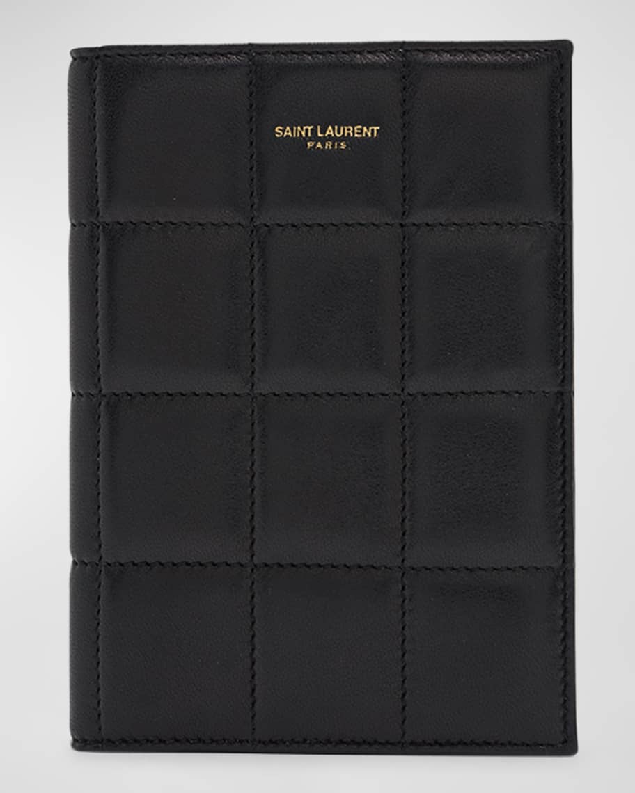 Saint Laurent Quilted Leather Passport Case