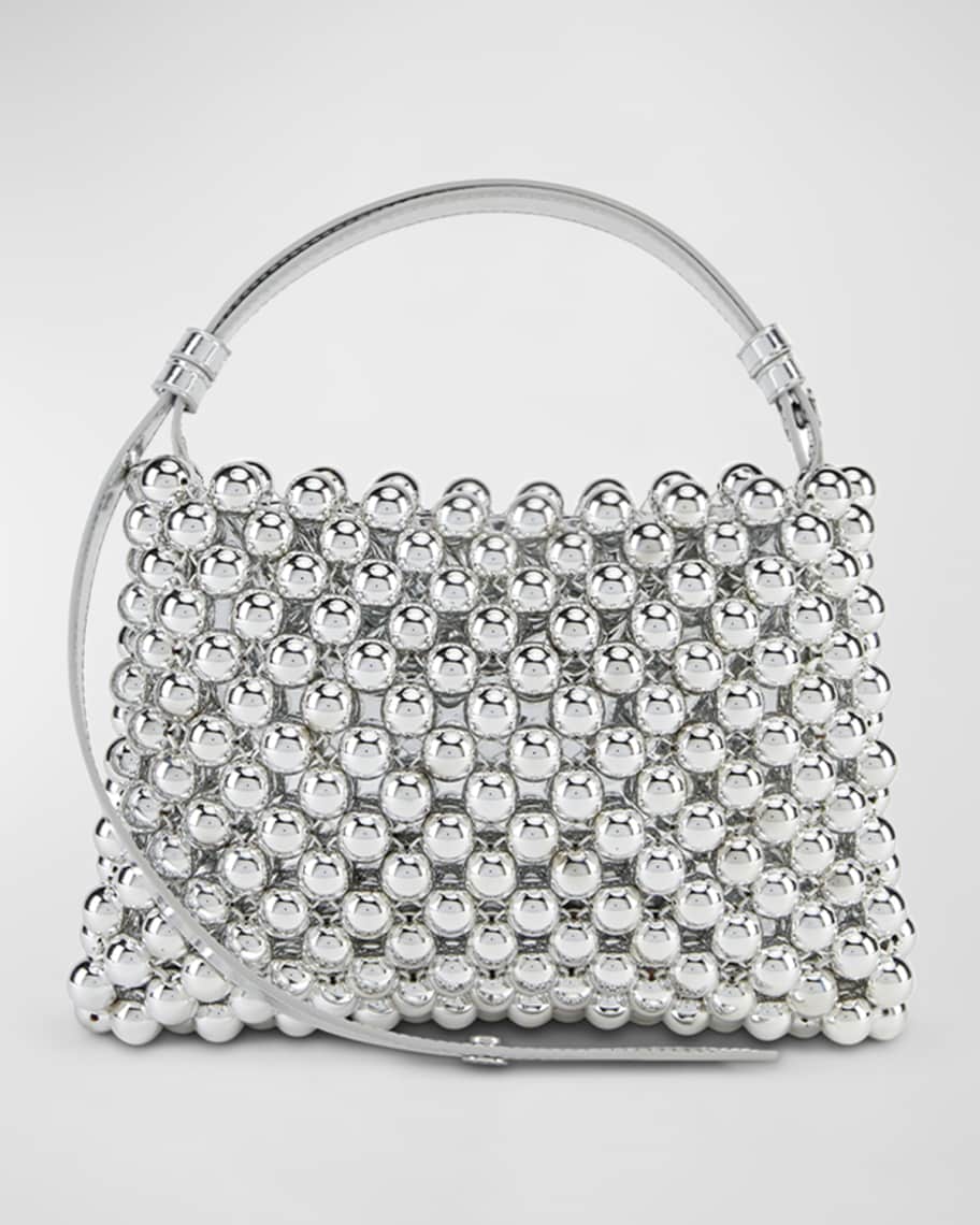 SIMONMILLER Puffin Mini Metallic Beaded Shoulder Bag | Neiman Marcus