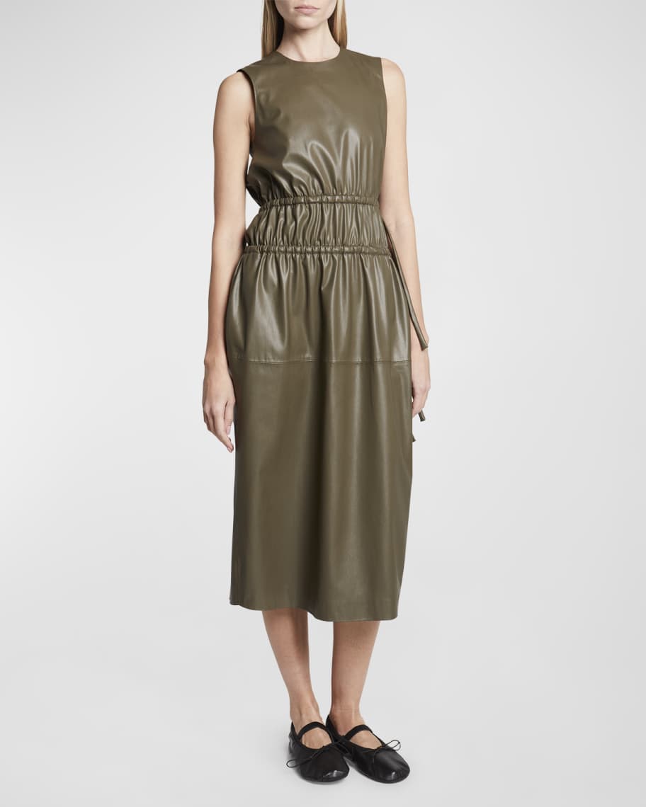 Proenza Schouler White Label Faux-Leather A-Line Midi Tank Dress | Neiman  Marcus