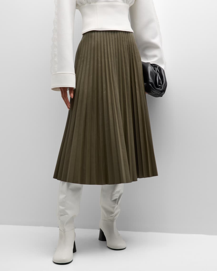 FASHION: LOUIS VUITTON FUZZY KNIT & LEATHER SKIRT