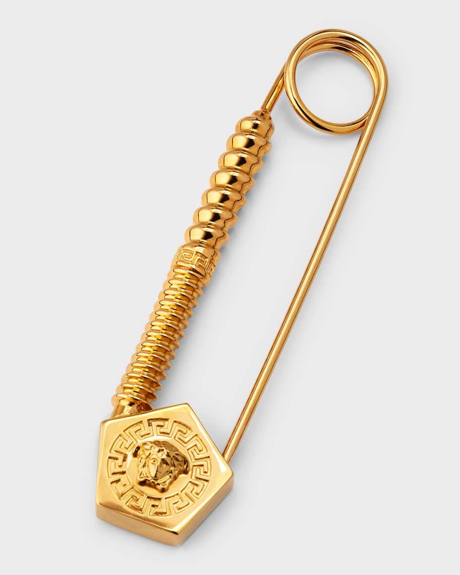 Versace Medusa Safety Pin Brooch