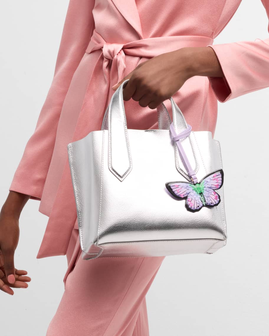 Image 3 of 3: Tamsin Mini Metallic Leather Tote Bag