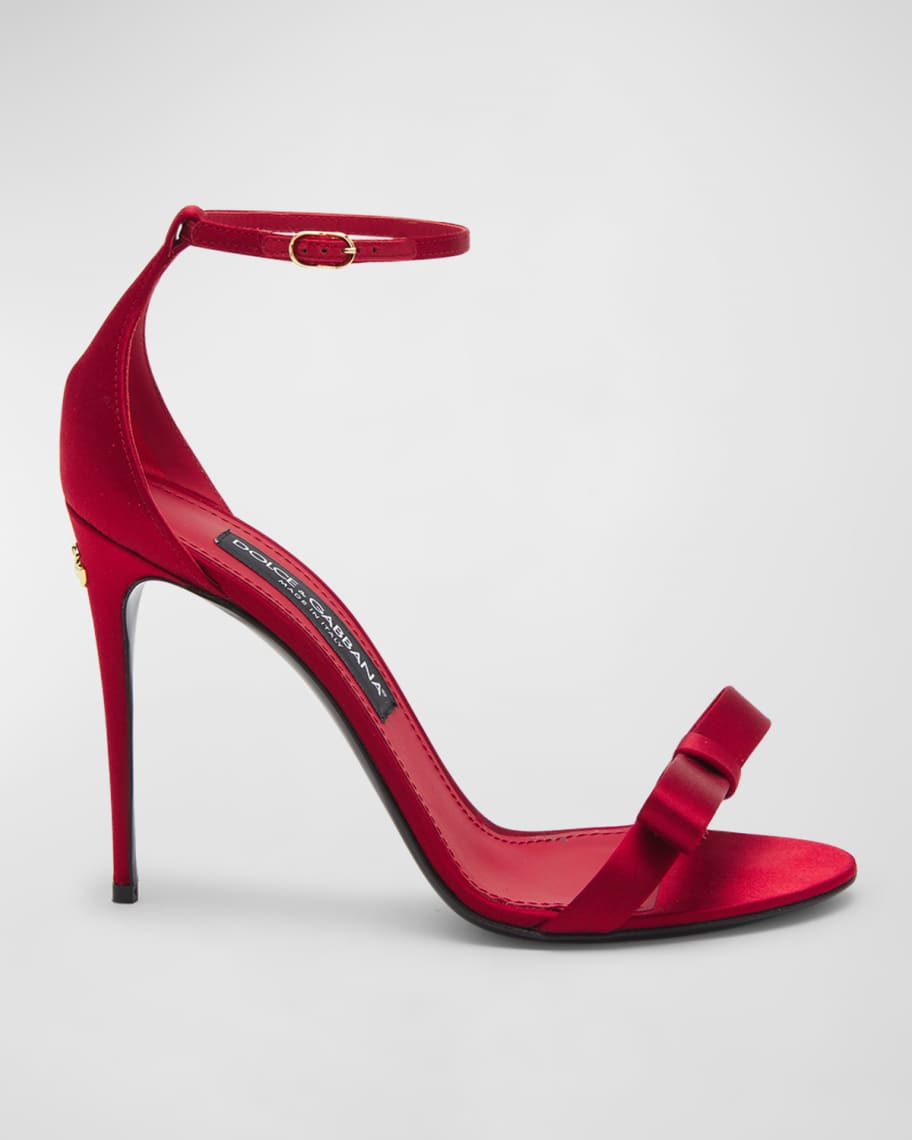 Dolce&Gabbana Satin Bow Stiletto Heels | Neiman Marcus