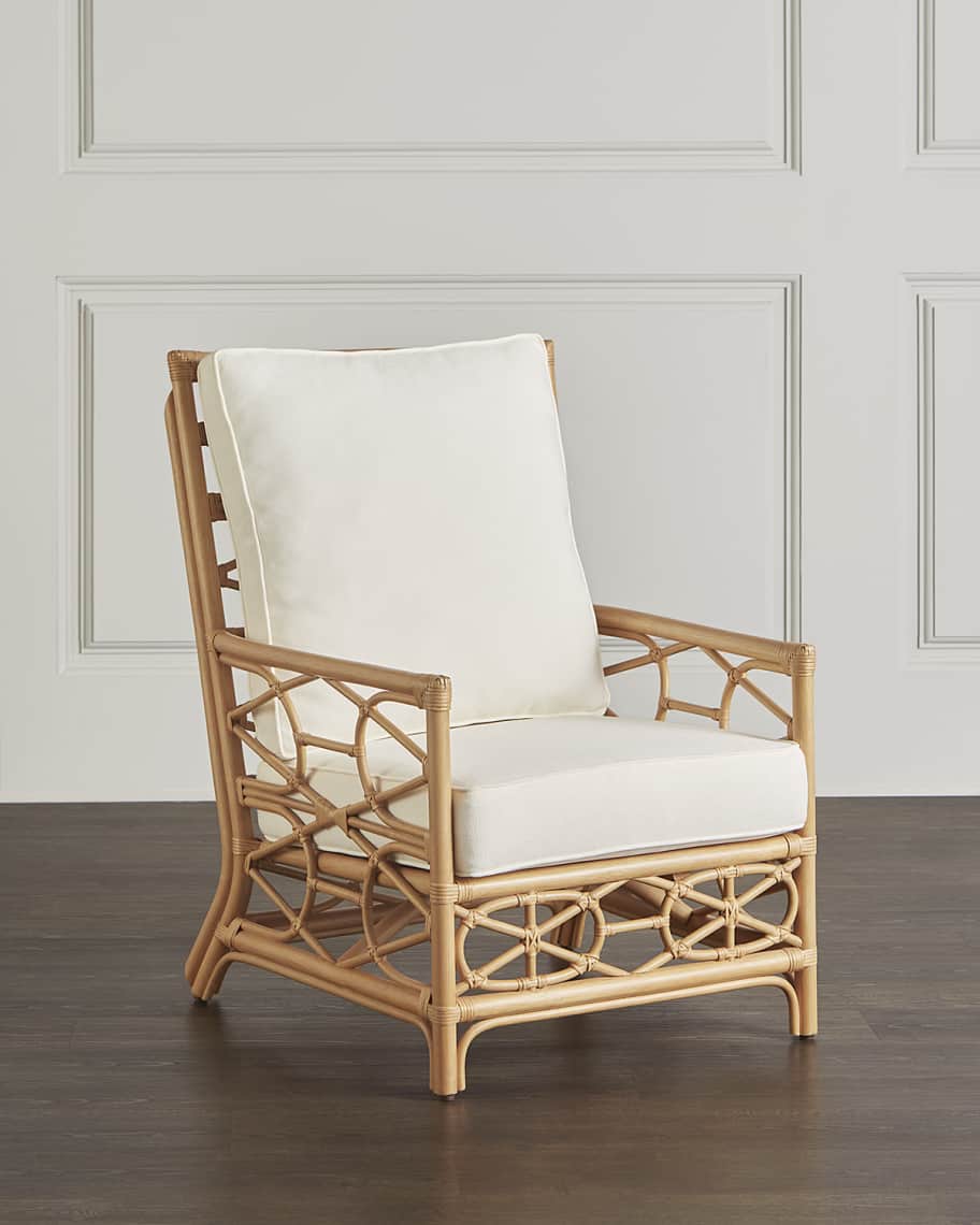 Worlds Away Maxenne Rattan Club Chair | Neiman Marcus