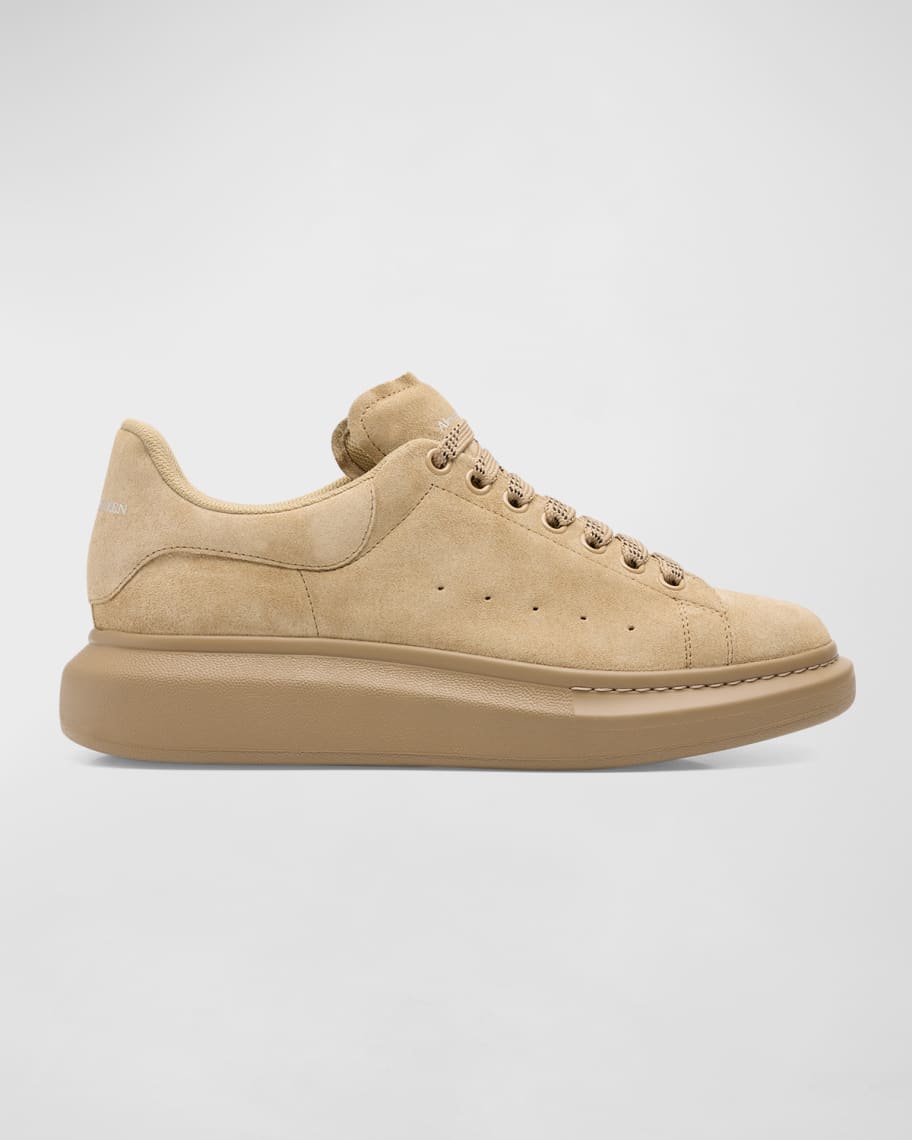 Alexander McQueen Men's Suede Chunky Low-Top Sneakers | Neiman Marcus