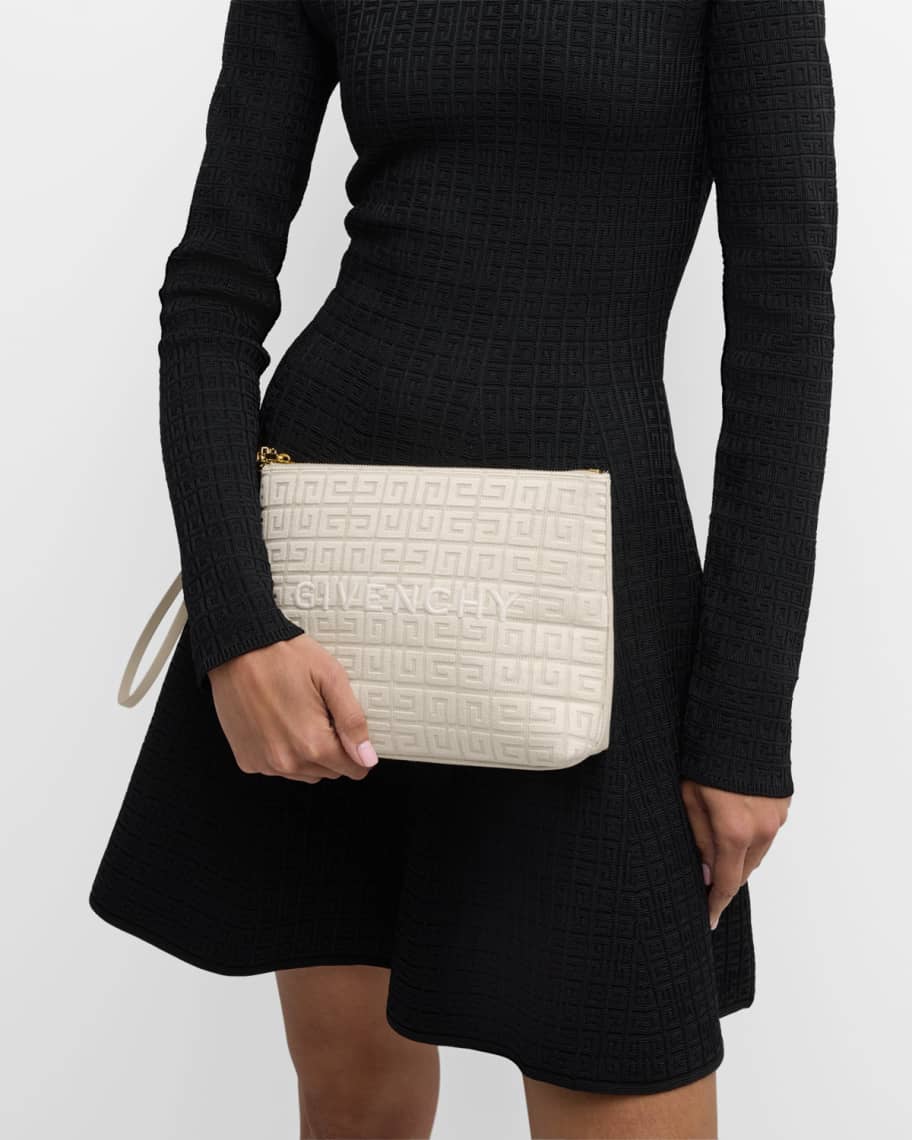 Image 3 of 6: Travel Zip Top Pouch in 4G Logo Canvas with Wristlet