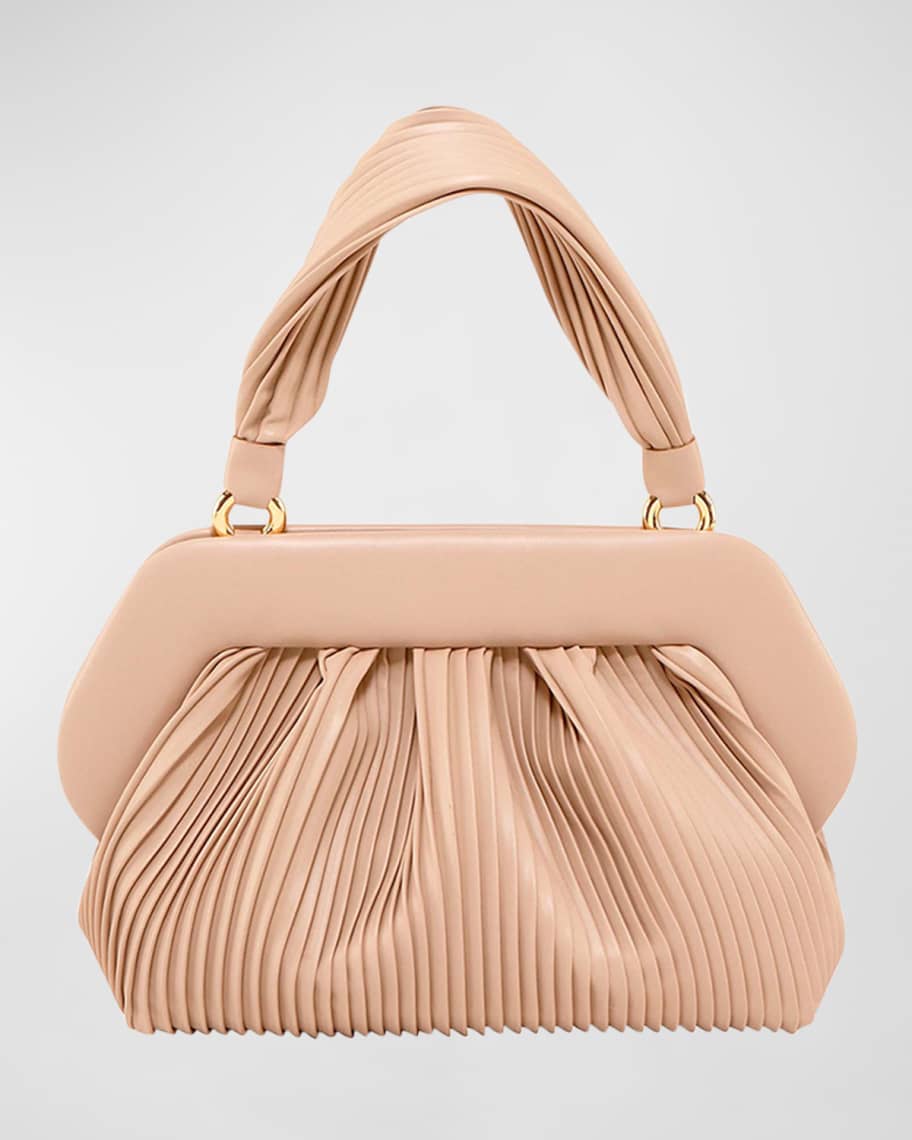 THEMOIRE Bios Plissa Vegan Fabric Clutch Bag Neiman Marcus