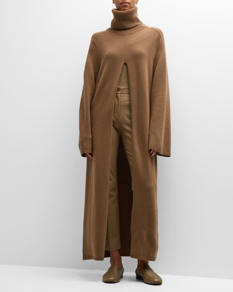Joseph Viviane Front Slit Wool Dress Neiman Marcus