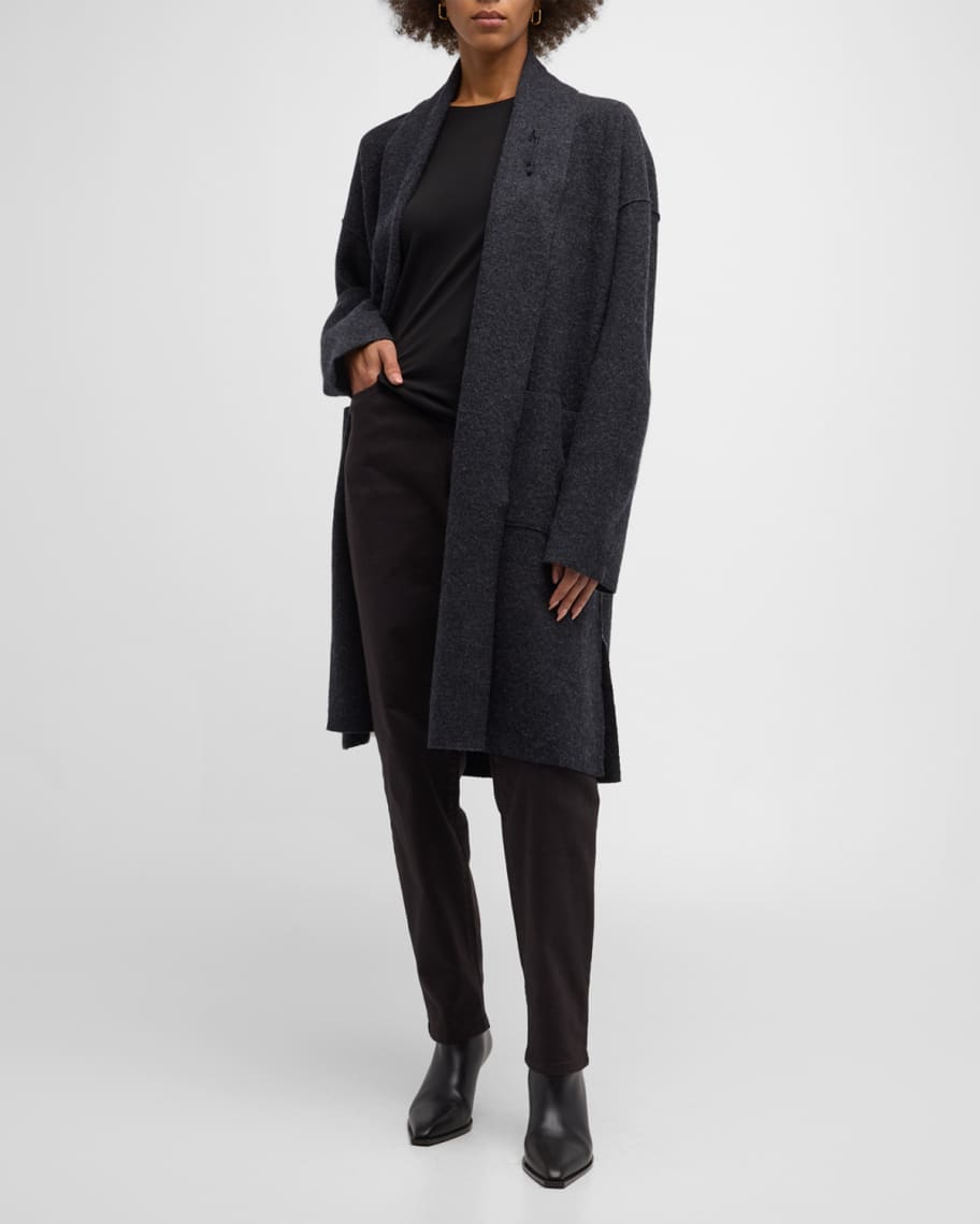 Eileen fisher boiled wool cheap zip jacket