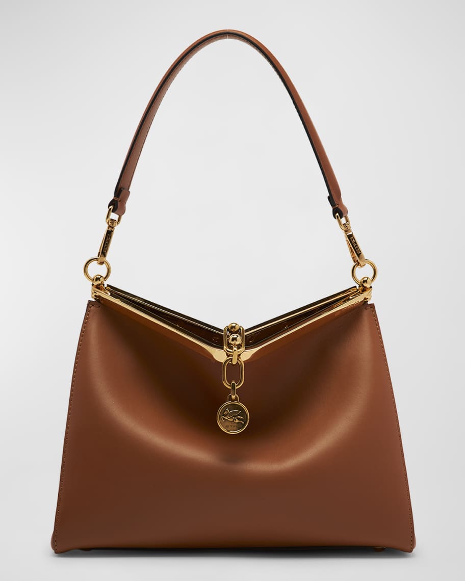 Vela Etro Bag in Leather with Logo Charm